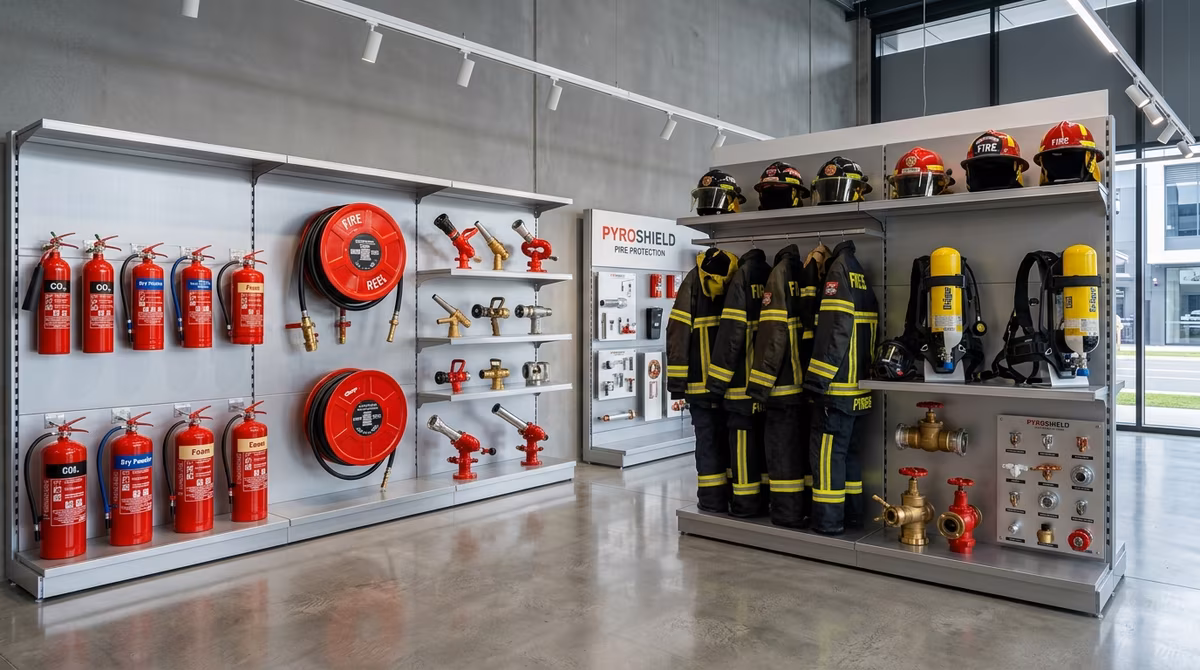 Distribuidor de equipos contra incendio certificados en su almacén de extintores y accesorios