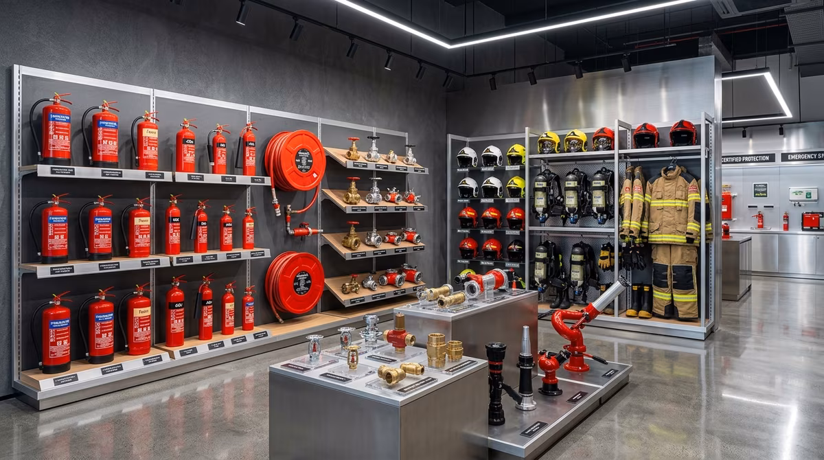 Distribuidor de equipos contra incendio certificados en su almacén de extintores y accesorios