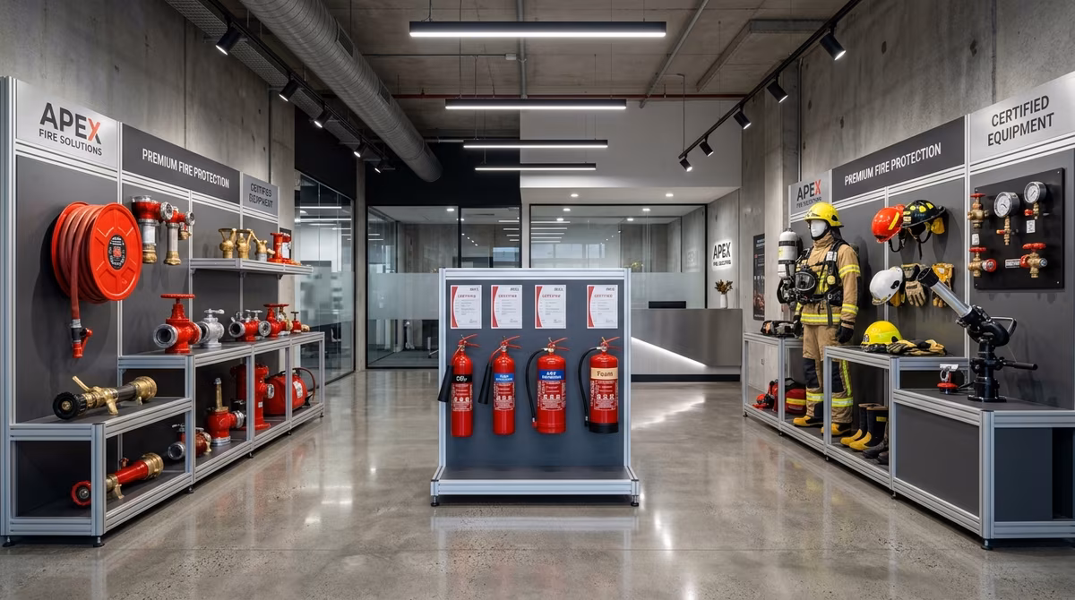 Distribuidor de equipos contra incendio certificados en su almacén de extintores y accesorios